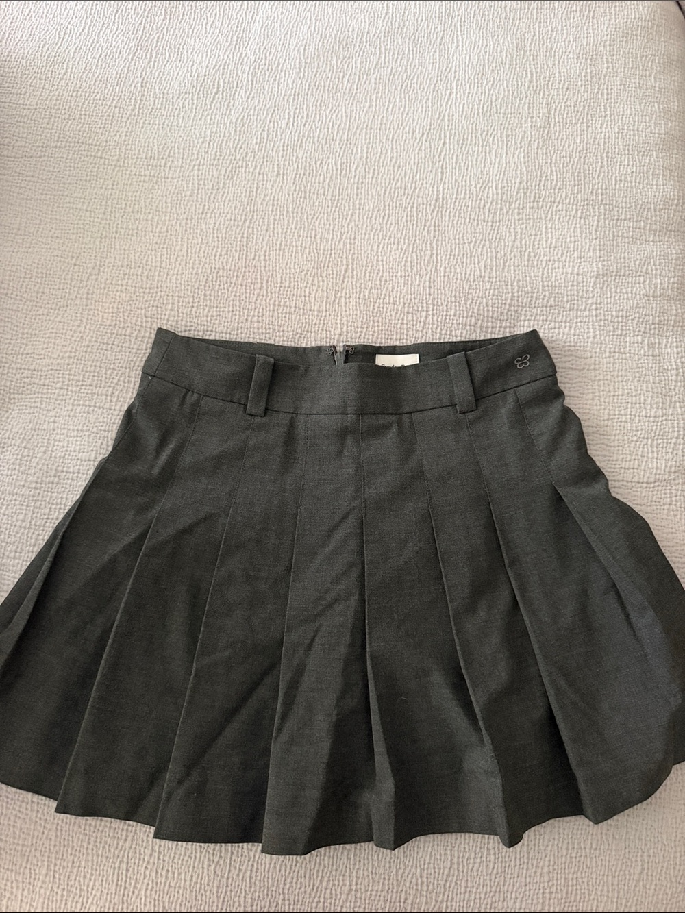 Sunday Best Charcoal Pleated Skater Skirt